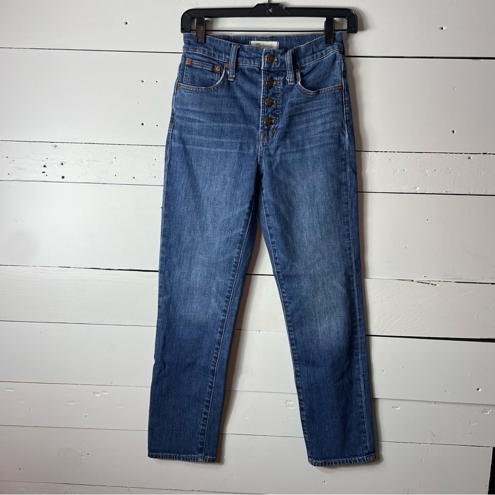 Madewell Jeans The Perfect Vintage Crop Women Blue Button Fly Size 23